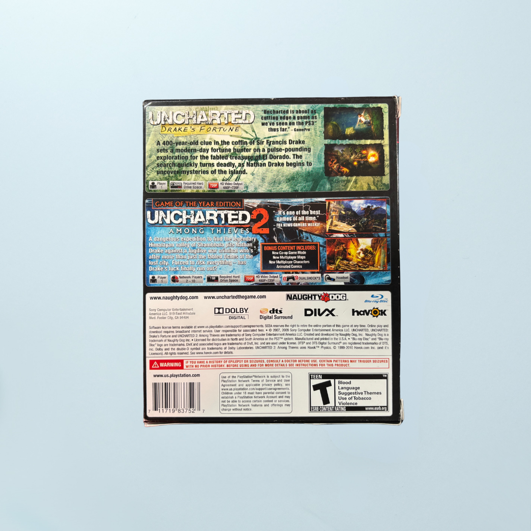 Uncharted Dual Pack (Drake's Fortune & Among Thieves)