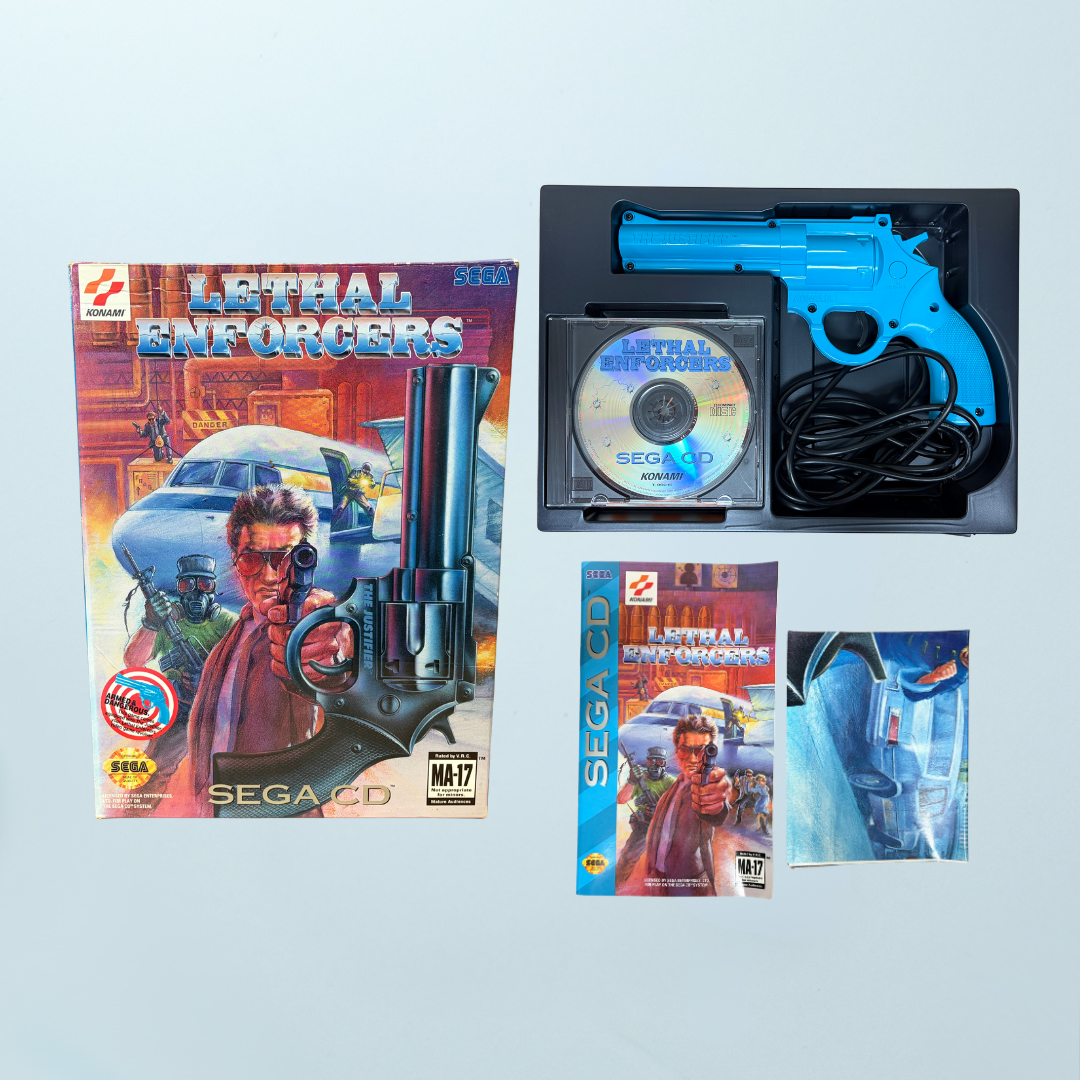 Lethal Enforcers + Justifier Gun (Sega CD Version) - Memory Lane Games