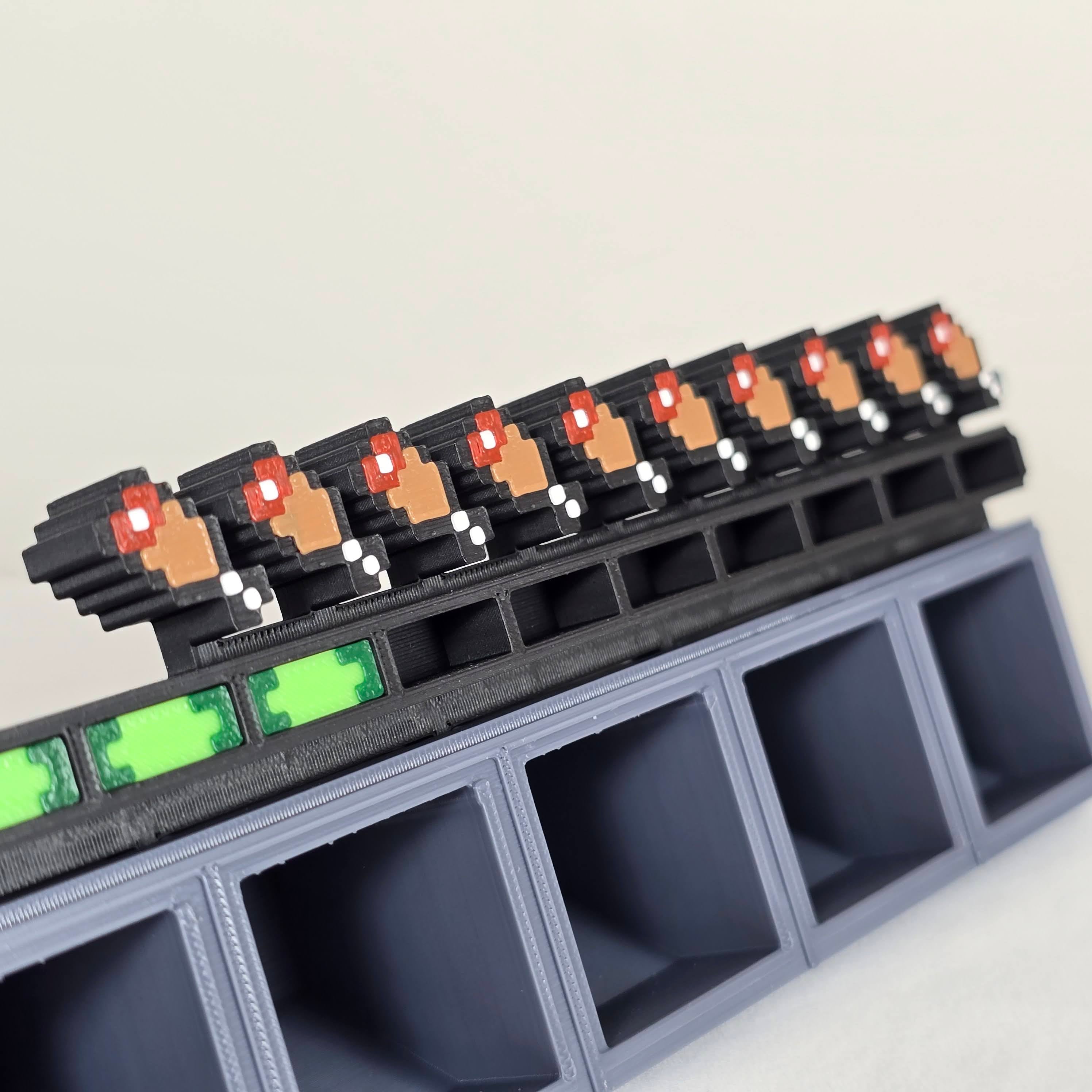 Minecraft Inventory Status Bar - Desk Display Piece