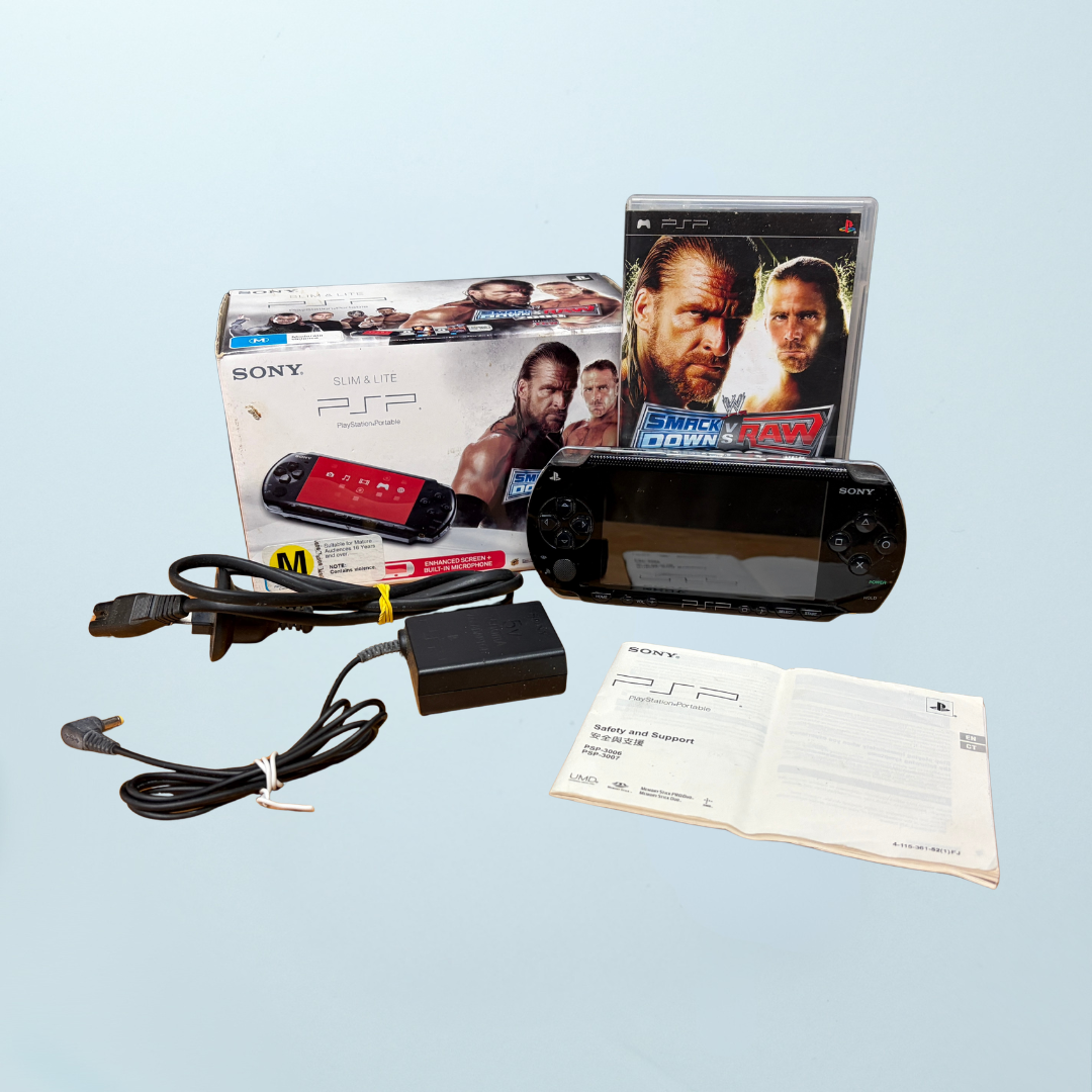 PSP-3000 Console (Boxed WWE Smackdown Vs Raw 2009 Edition) - Memory Lane Games
