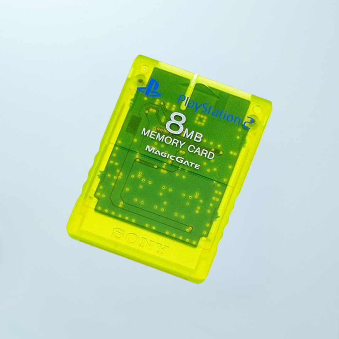 PlayStation 2 Memory Card - Lemon Yellow