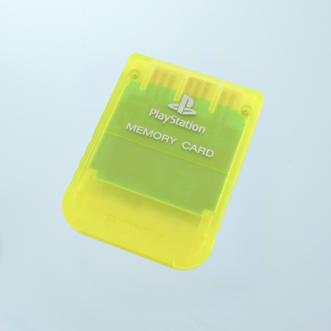 PlayStation 1 Memory Card - Lemon Yellow