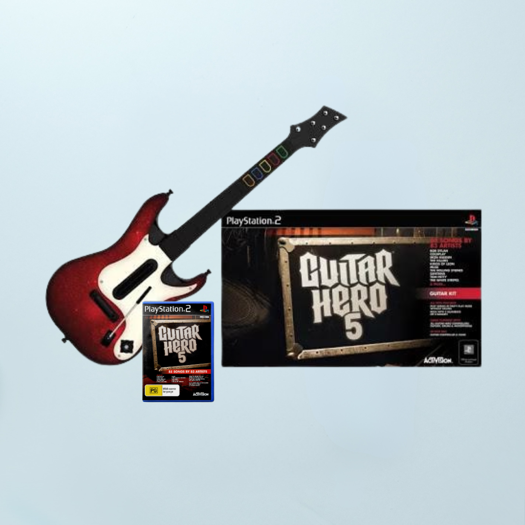 Guitar Hero 5 Boxed Bundle (PlayStation 2)