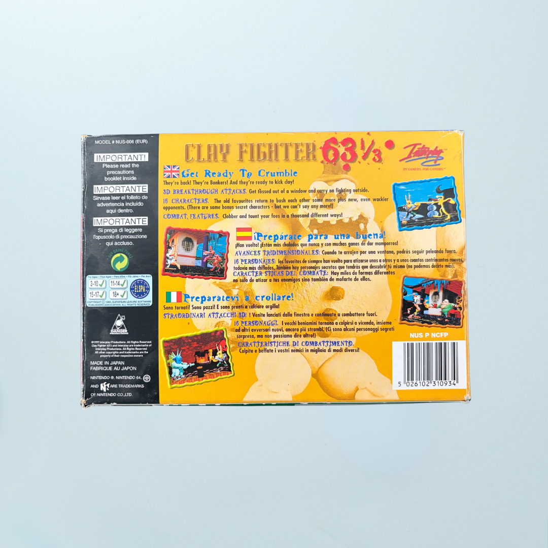 Clay Fighter 63 1/3 - Memory Lane Games