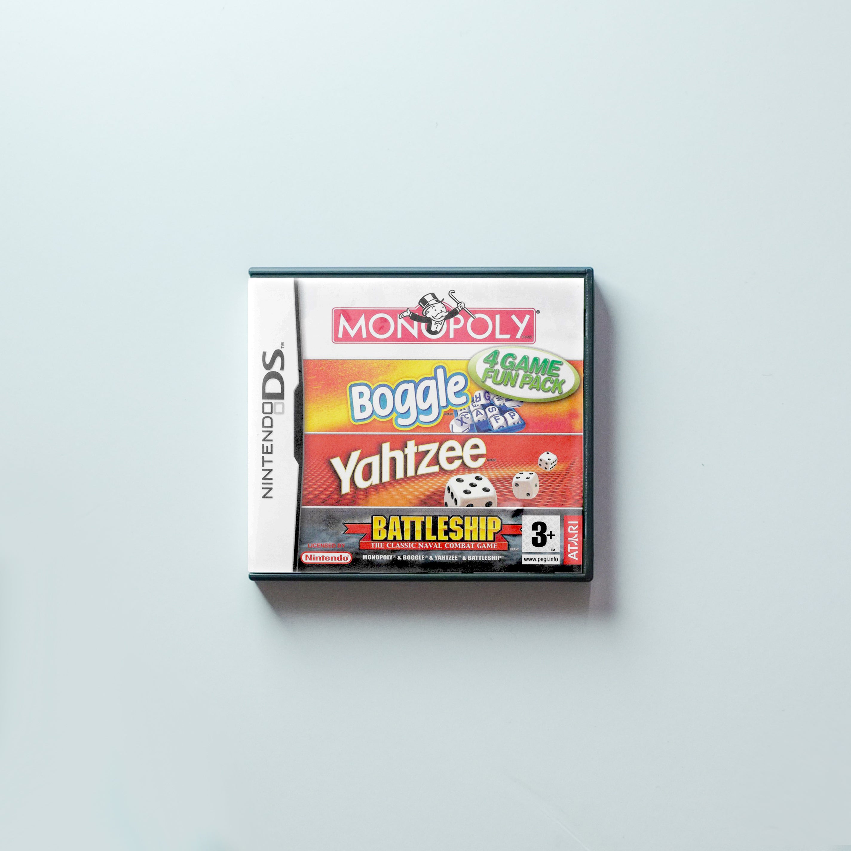 4 Game Fun Pack: Monopoly / Boggle / Yahtzee / Battleship - Memory Lane Games