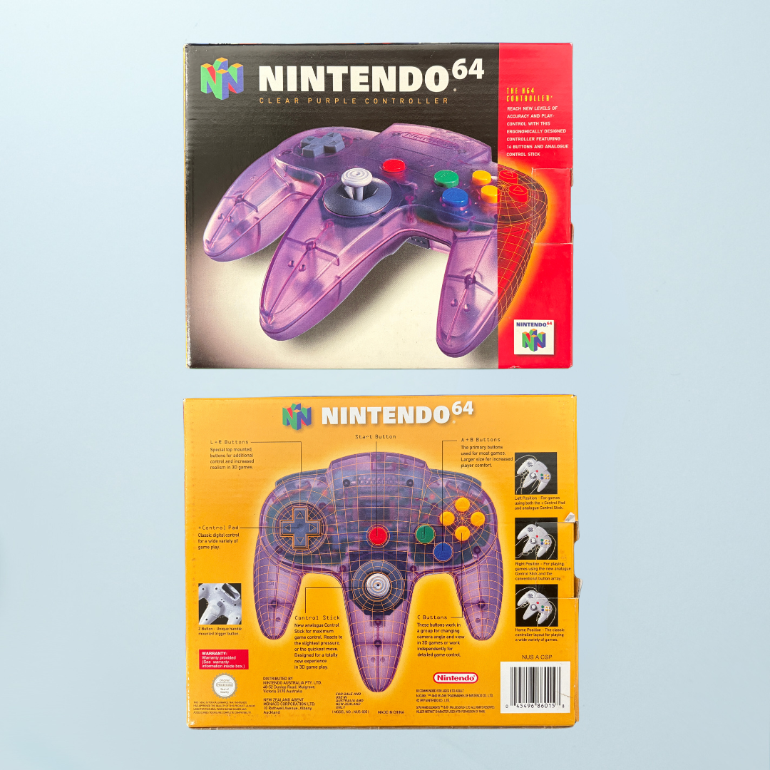 Nintendo 64 Console Twin Controller Pack (Boxed) - Memory Lane Games