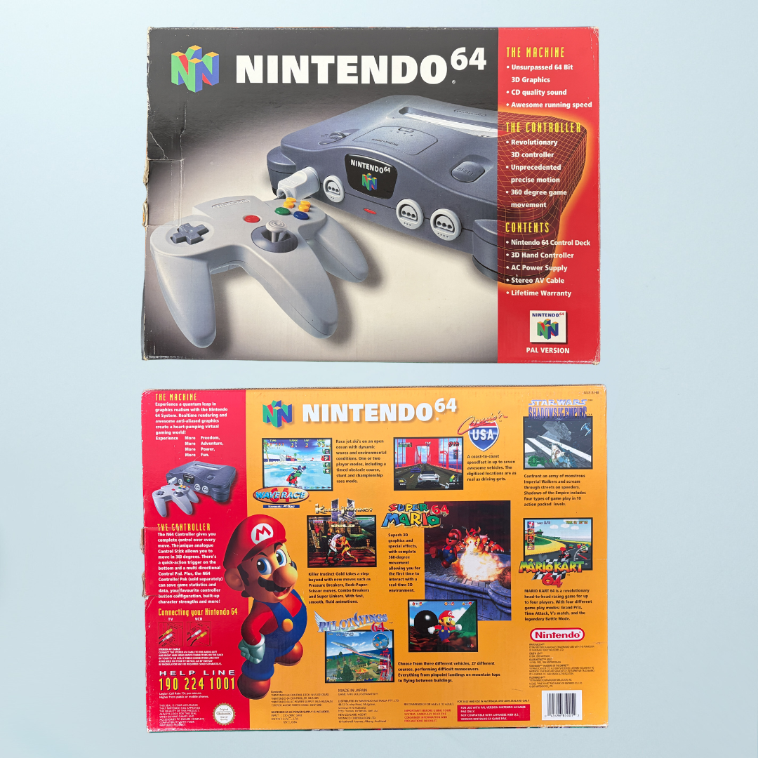 Nintendo 64 Console Twin Controller Pack (Boxed) - Memory Lane Games