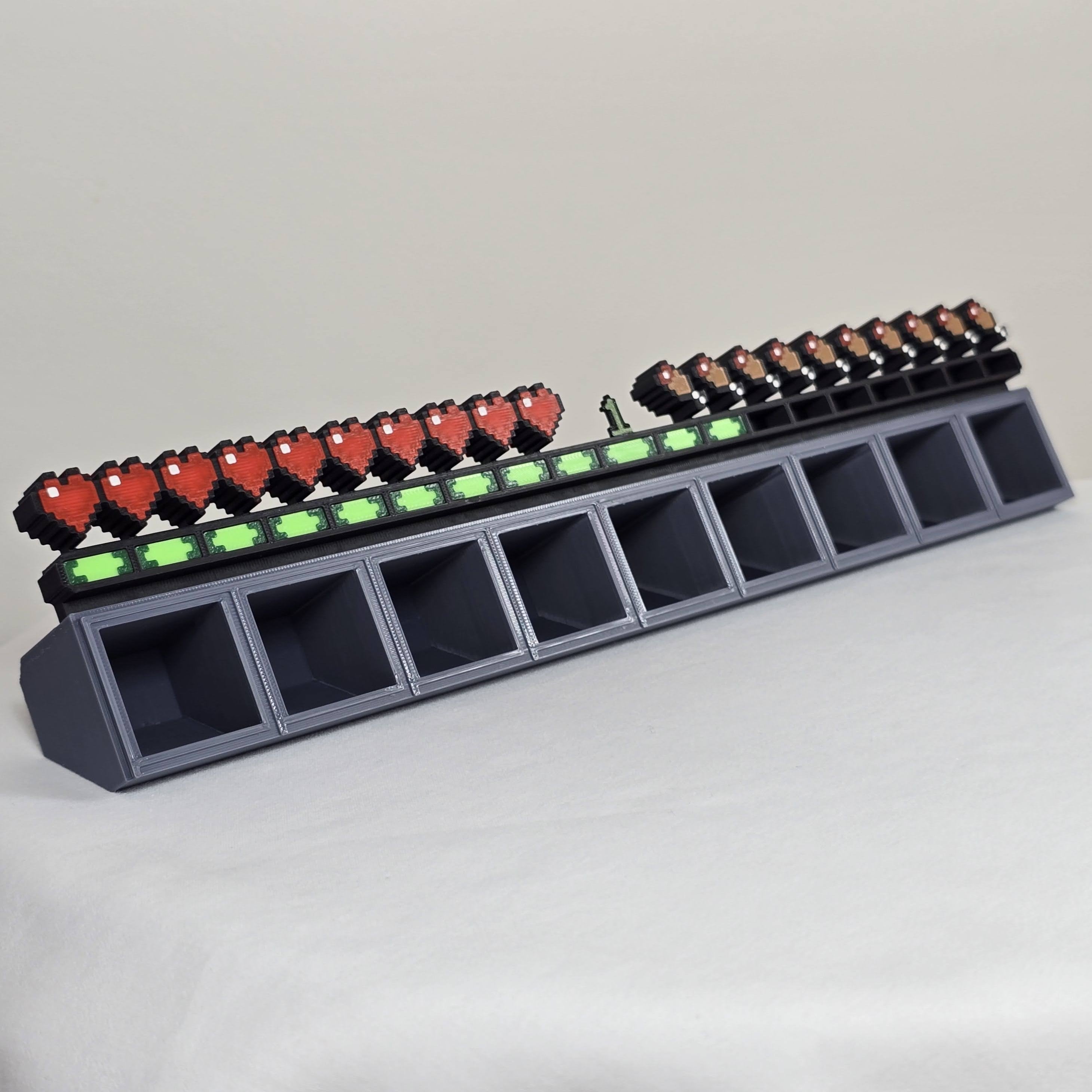 Minecraft Inventory Status Bar - Desk Display Piece