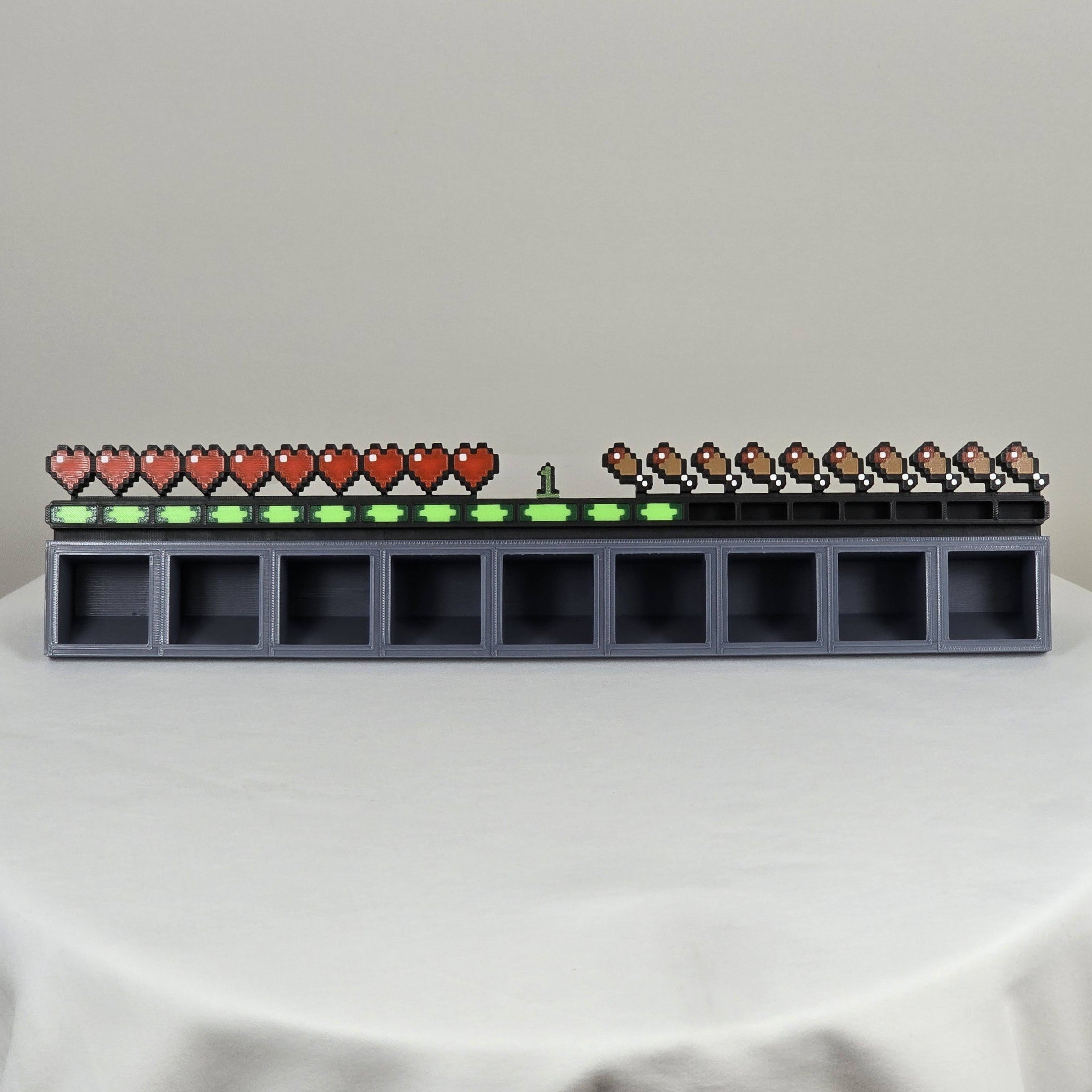 Minecraft Inventory Status Bar - Desk Display Piece